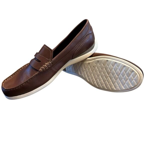 Cole Haan Grand Penny Loafers 10.5 M Brown Leather Slip-On  display picture 2